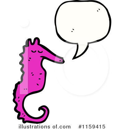 Pink Seahorse Clipart #1159415 by lineartestpilot
