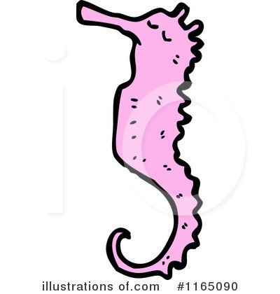 Pink Seahorse Clipart #1165090 by lineartestpilot