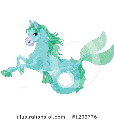 Royalty-Free (RF) Seahorse Clipart Illustration by Pushkin - Stock Sample #1203776