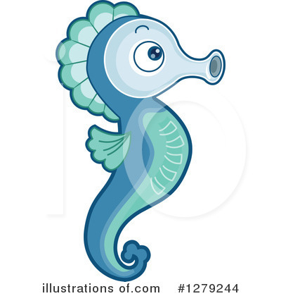 Royalty-Free (RF) Seahorse Clipart Illustration by BNP Design Studio - Stock Sample #1279244