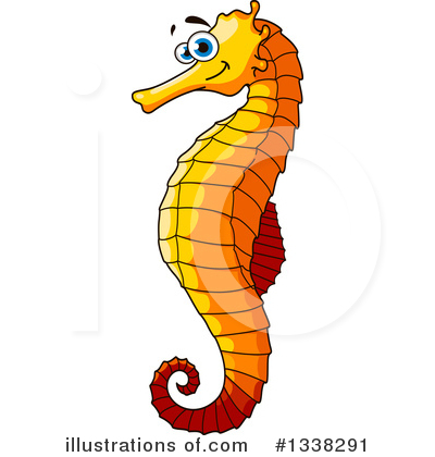 Royalty-Free (RF) Seahorse Clipart Illustration by Vector Tradition SM - Stock Sample #1338291