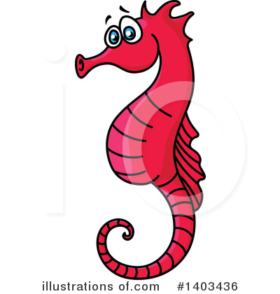 Seahorse Clipart #1403436 by Vector Tradition SM