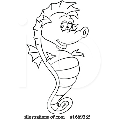 Royalty-Free (RF) Seahorse Clipart Illustration by cidepix - Stock Sample #1669385