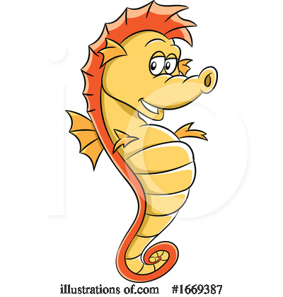 Royalty-Free (RF) Seahorse Clipart Illustration by cidepix - Stock Sample #1669387