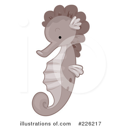 Royalty-Free (RF) Seahorse Clipart Illustration by BNP Design Studio - Stock Sample #226217