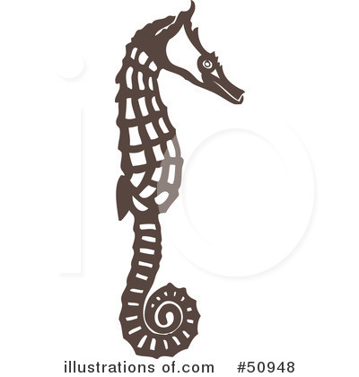 Royalty-Free (RF) Seahorse Clipart Illustration by Cherie Reve - Stock Sample #50948