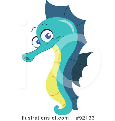 Royalty-Free (RF) Seahorse Clipart Illustration by yayayoyo - Stock Sample #92133
