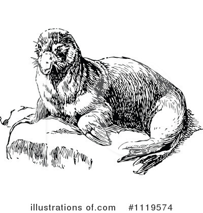 Royalty-Free (RF) Seal Clipart Illustration by Prawny Vintage - Stock Sample #1119574