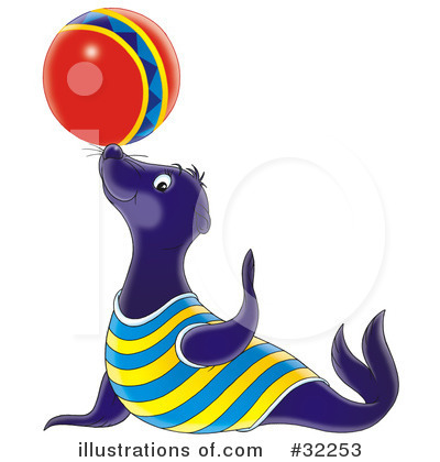 Royalty-Free (RF) Seal Clipart Illustration by Alex Bannykh - Stock Sample #32253