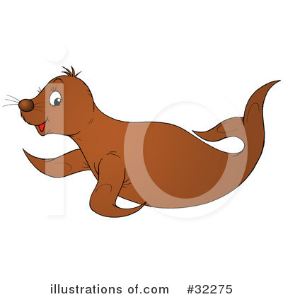 Royalty-Free (RF) Seal Clipart Illustration by Alex Bannykh - Stock Sample #32275