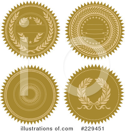 Royalty-Free (RF) Seals Clipart Illustration by BestVector - Stock Sample #229451