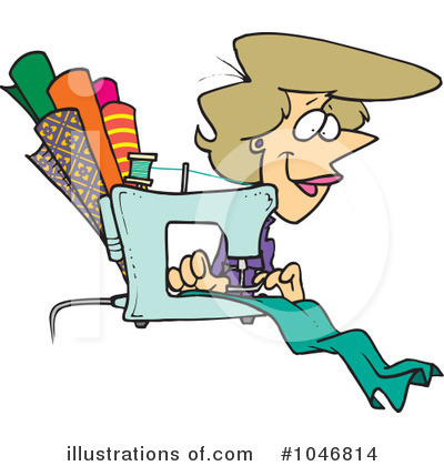 Royalty-Free (RF) Seamstress Clipart Illustration by toonaday - Stock Sample #1046814