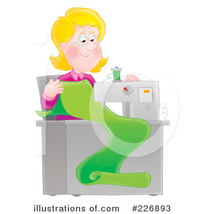 Royalty-Free (RF) Seamstress Clipart Illustration by Alex Bannykh - Stock Sample #226893