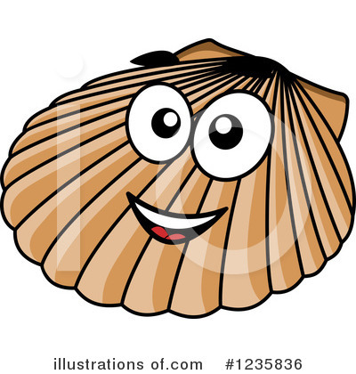 Scallop Clipart #1235836 by Vector Tradition SM