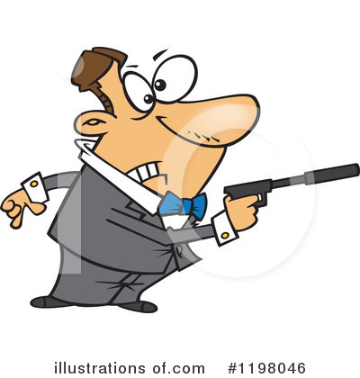 Royalty-Free (RF) Secret Agent Clipart Illustration by toonaday - Stock Sample #1198046