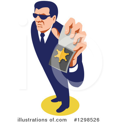 Royalty-Free (RF) Secret Agent Clipart Illustration by patrimonio - Stock Sample #1298526