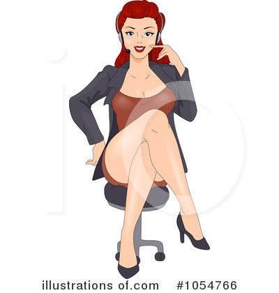 Royalty-Free (RF) Secretary Clipart Illustration by BNP Design Studio - Stock Sample #1054766