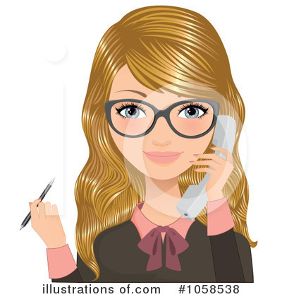 Business Woman Clipart #1058538 by Melisende Vector