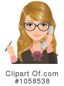 Secretary Clipart #1058538 by Melisende Vector