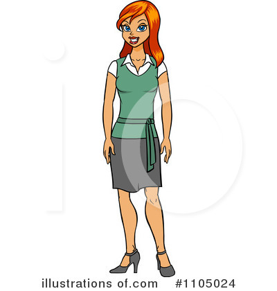Royalty-Free (RF) Secretary Clipart Illustration by Cartoon Solutions - Stock Sample #1105024