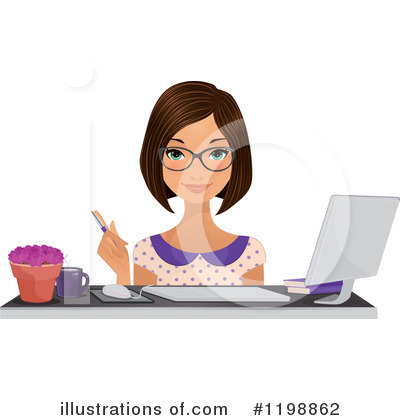 Business Woman Clipart #1198862 by Melisende Vector