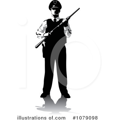 Royalty-Free (RF) Security Guard Clipart Illustration by David Rey - Stock Sample #1079098