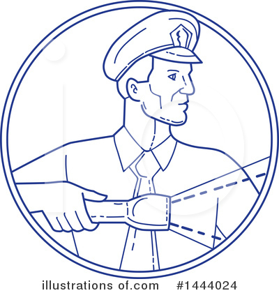 Royalty-Free (RF) Security Guard Clipart Illustration by patrimonio - Stock Sample #1444024