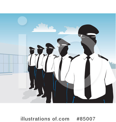 Royalty-Free (RF) Security Guard Clipart Illustration by David Rey - Stock Sample #85007