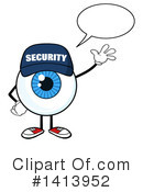 Security Guard Eyeball Clipart #1413952 by Hit Toon
