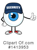 Security Guard Eyeball Clipart #1413953 by Hit Toon