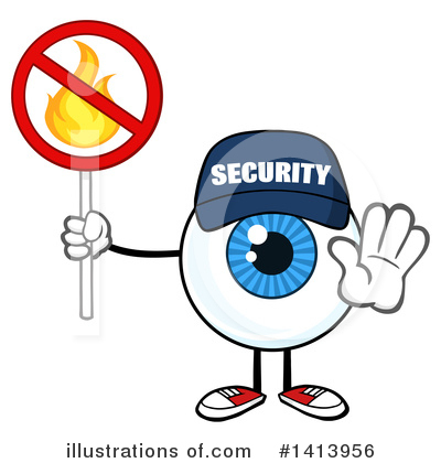 Security Guard Eyeball Clipart #1413956 by Hit Toon