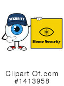 Security Guard Eyeball Clipart #1413958 by Hit Toon
