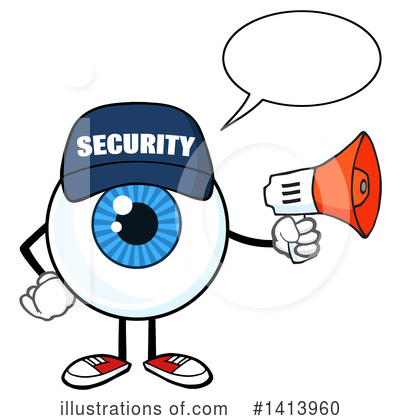 Security Guard Eyeball Clipart #1413960 by Hit Toon