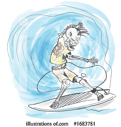 Surfer Clipart #1683781 by Domenico Condello