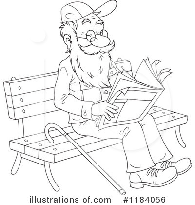 Royalty-Free (RF) Senior Man Clipart Illustration by Alex Bannykh - Stock Sample #1184056
