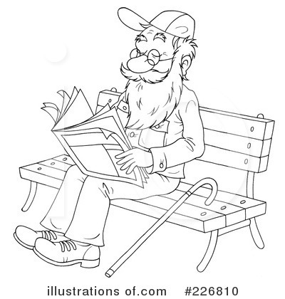 Royalty-Free (RF) Senior Man Clipart Illustration by Alex Bannykh - Stock Sample #226810