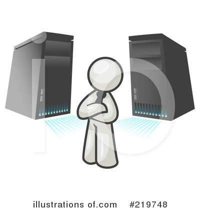 Royalty-Free (RF) Server Clipart Illustration by Leo Blanchette - Stock Sample #219748