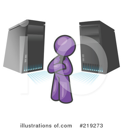 Royalty-Free (RF) Servers Clipart Illustration by Leo Blanchette - Stock Sample #219273