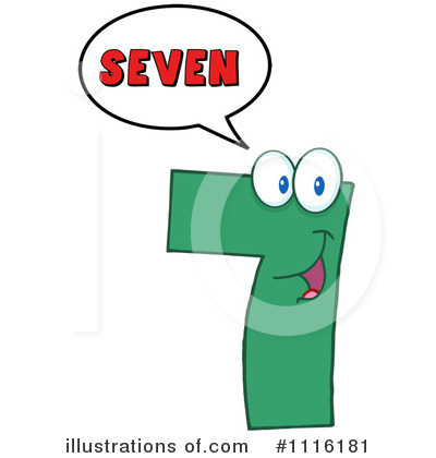 Royalty-Free (RF) Seven Clipart Illustration by Hit Toon - Stock Sample #1116181