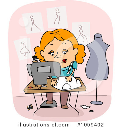 Dressmaker Clipart #1059402 by BNP Design Studio