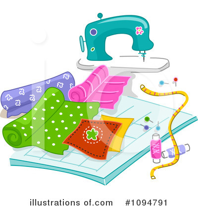 Royalty-Free (RF) Sewing Clipart Illustration by BNP Design Studio - Stock Sample #1094791