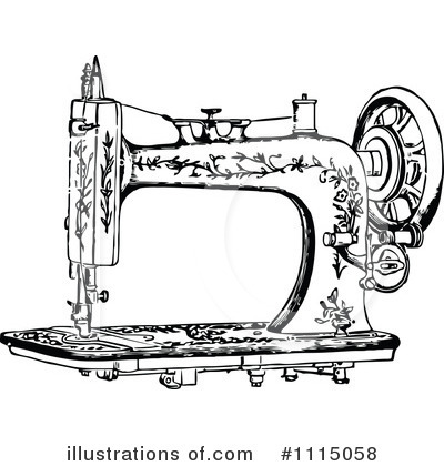 Royalty-Free (RF) Sewing Clipart Illustration by Prawny Vintage - Stock Sample #1115058