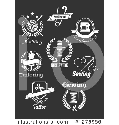 Royalty-Free (RF) Sewing Clipart Illustration by Vector Tradition SM - Stock Sample #1276956