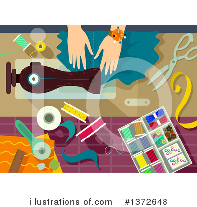 Royalty-Free (RF) Sewing Clipart Illustration by BNP Design Studio - Stock Sample #1372648