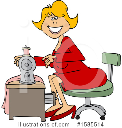 Royalty-Free (RF) Sewing Clipart Illustration by djart - Stock Sample #1585514