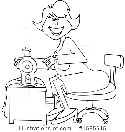 Royalty-Free (RF) Sewing Clipart Illustration by djart - Stock Sample #1585515