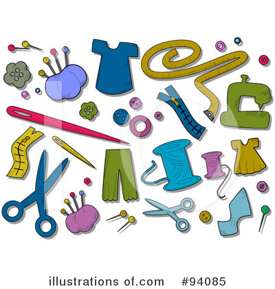 Royalty-Free (RF) Sewing Clipart Illustration by BNP Design Studio - Stock Sample #94085