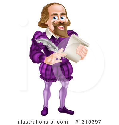 Royalty-Free (RF) Shakespeare Clipart Illustration by AtStockIllustration - Stock Sample #1315397