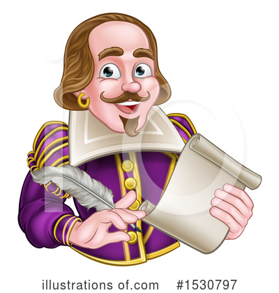 Royalty-Free (RF) Shakespeare Clipart Illustration by AtStockIllustration - Stock Sample #1530797