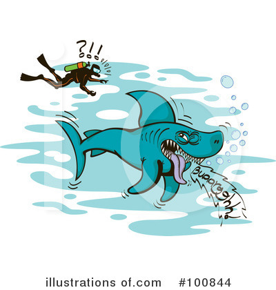 Royalty-Free (RF) Shark Clipart Illustration by Zooco - Stock Sample #100844
